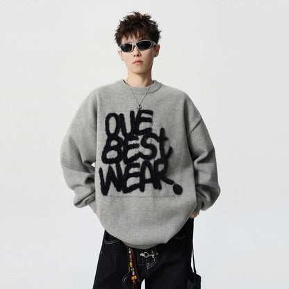 大人可愛い ファッション感満々 切り替え 3色選択 男女兼用 ニットE-12550