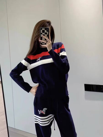 デザイン性抜群 着心地良い おしゃれ度高め 4色選択 トップス+パンツセット E-10871