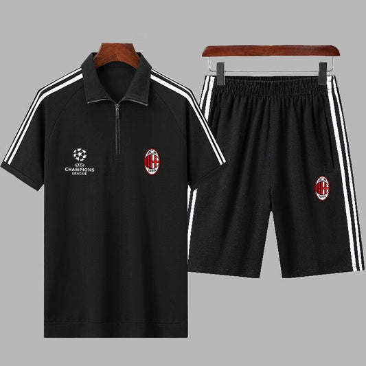 男女兼用 肌触りの良い Tシャツ & ショーツ セットアップ E-13224