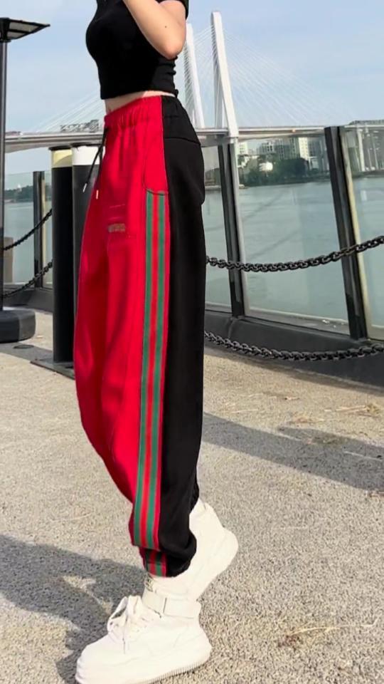 絶対欲しい 切り替え 個性的なデザイン 5色選択 スポーツスウェットパンツE-9824