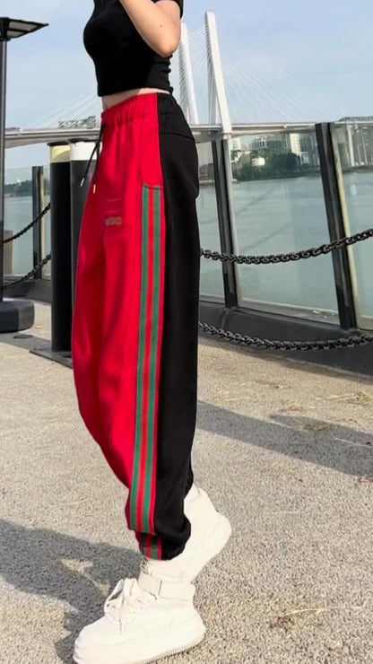 絶対欲しい 切り替え 個性的なデザイン 5色選択 スポーツスウェットパンツE-9824