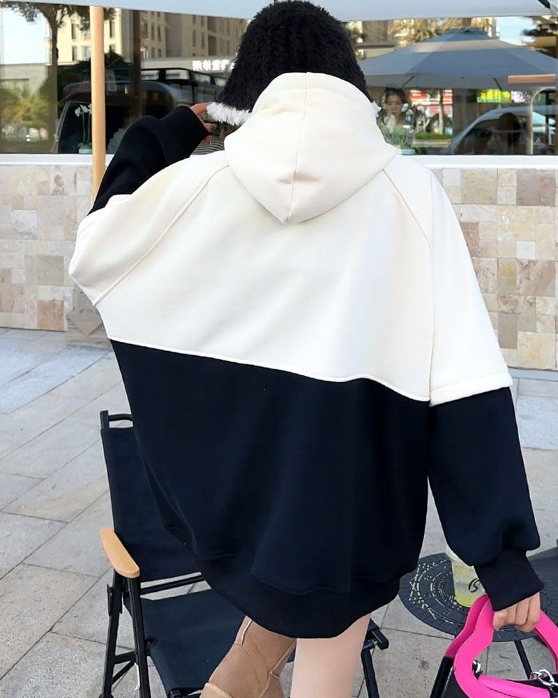 【裏起毛】 個性派 早い者勝ち ファッション ルーズパーカーE-5705