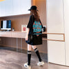 組み合わせやすい 数字ロゴ アルファベット プリントTシャツ ゆったり半袖＜ins-6527＞