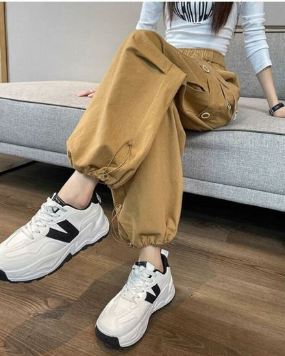 【裏起毛】好感度UP プラスベルベット 柔らかな肌触りで着心地も楽ちん！ 3色選択 ルーズストレートカジュアルパンツ E-9821