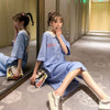 美人度アップ  カジュアル プリント 両面着る ワンピース＜ins-8453＞