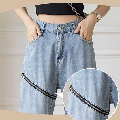 ゆったり感アップ ハイウエスト 一目惚れ パンツ ボトムスE-1990