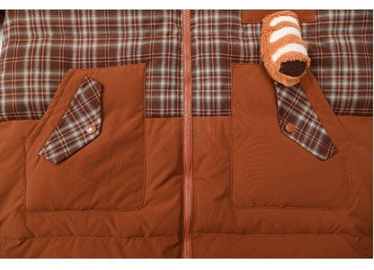 好感度UPファッション フード付きジッパーコート スタイルアップ E-10040