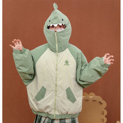 【半額！期間限定！！】大人可愛い スタイルアップ ファッション 2色選択 フード付きジッパーコート E-10037