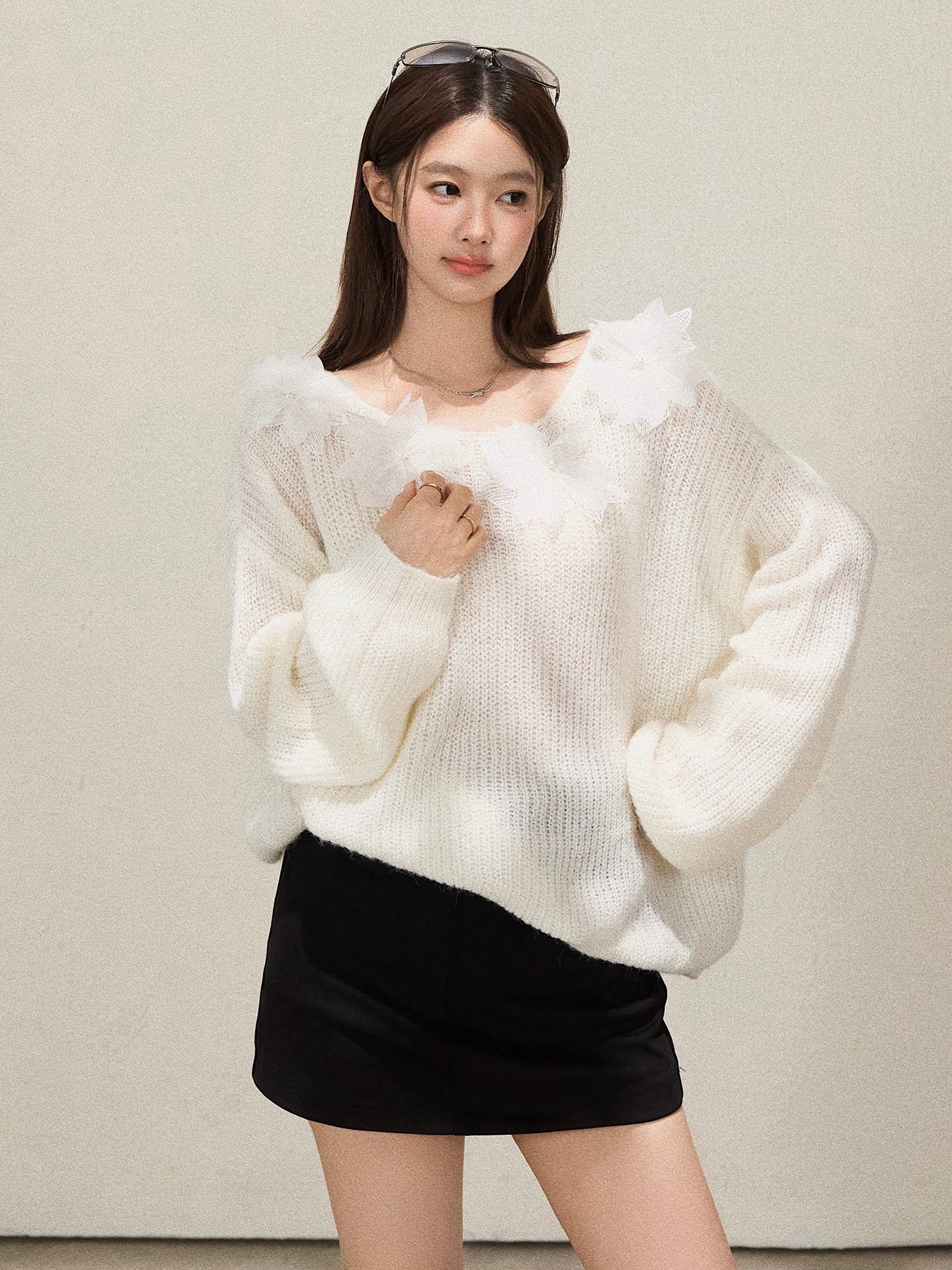 早い者勝ち 絶対欲しい 個性的なデザイン トレンドアイテム 2色選択 ニットセーター E-12191