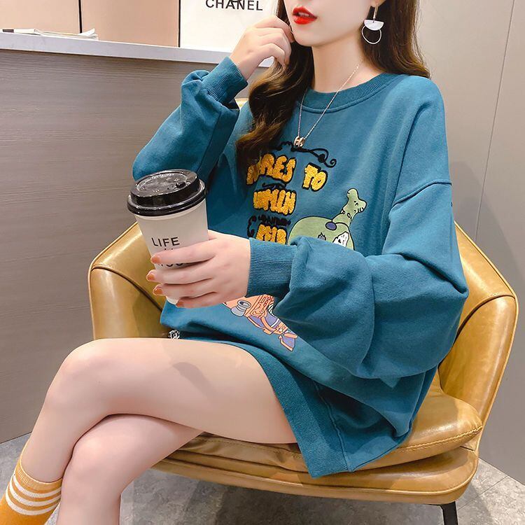 定番シンプル プリント カジュアル 4色選択 スウェットE-10931