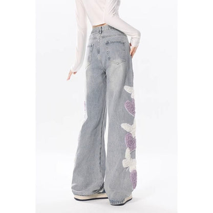 激安セール ファッション感満々 売り切れ必至 着回し力抜群 2色 デニム ワイドパンツE-12753