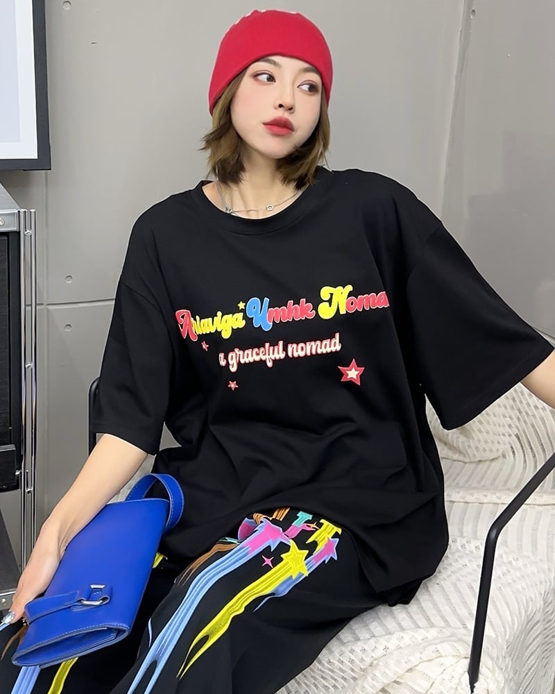 大好評  ファッション 個性派 半袖Tシャツ＜ins-8072＞