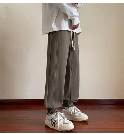 着?せロゴ裏起毛ジョガーパンツ3色あり   E-4466