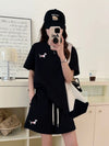 人気上昇中 着心地良い 真夏も快適 カジュアル 全5色 半袖 Tシャツ ショートパンツ セットアップ E-9216
