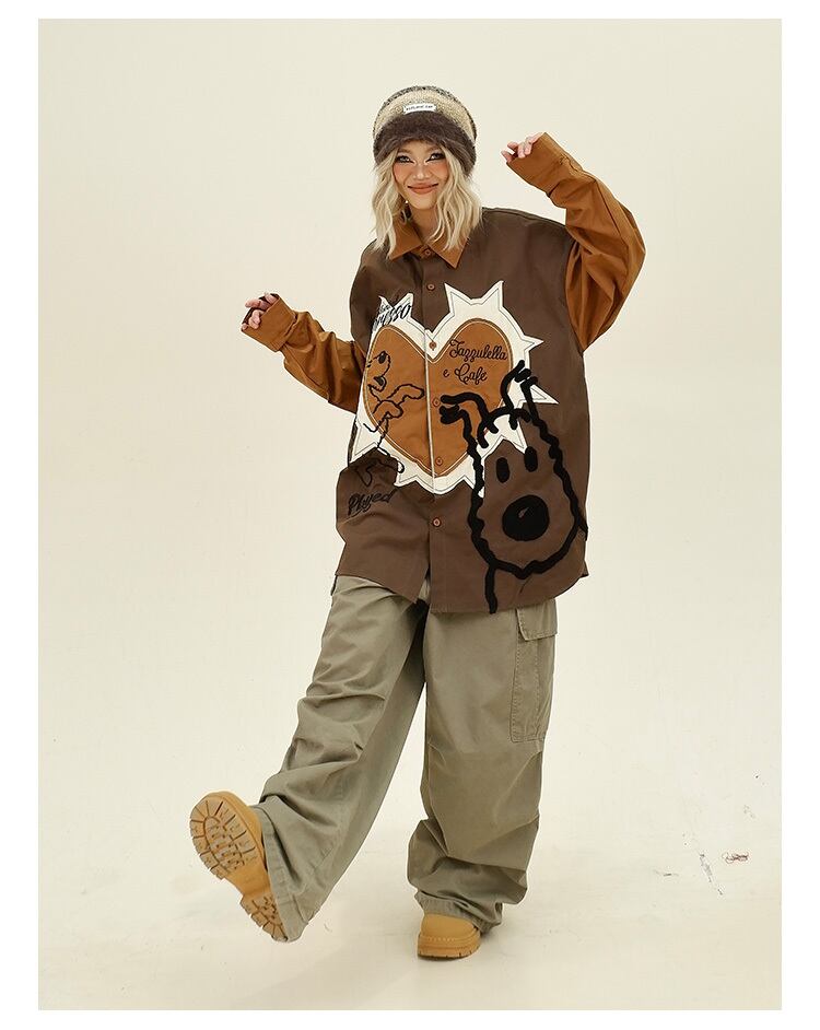 ベストセラーアイテム！ファッション感満々 切り替え アバンギャルド 2色選択 Tシャツ E-9506