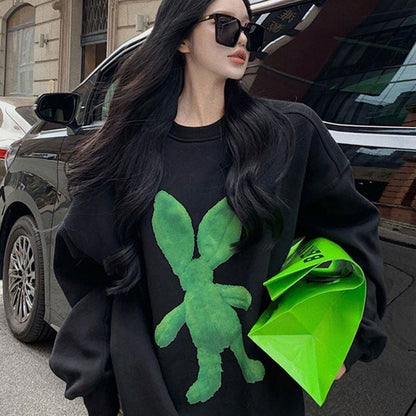 トレンドアイテム 2色選択 個性的なデザイン ニットセーター E-10361