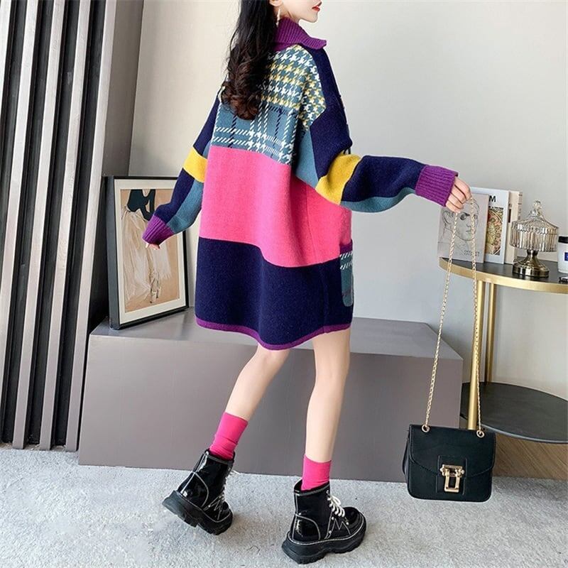 【人気商品再入荷】着心地良い 折り襟 大好評 長袖 切り替えカーディガンE-2193