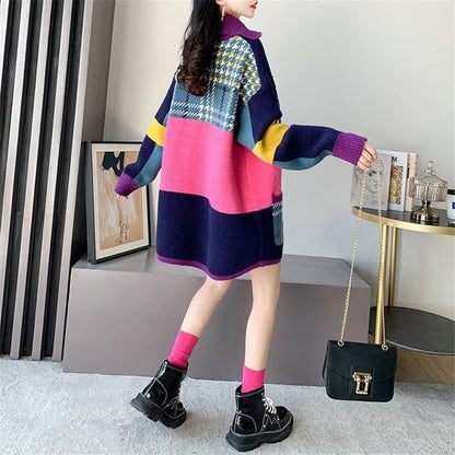 【人気商品再入荷】着心地良い 折り襟 大好評 長袖 切り替えカーディガンE-2193