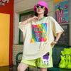 話題沸騰中 都市ファッショ オシャレ デザイン  ゆったり プリント 半袖TシャツiEf-9171