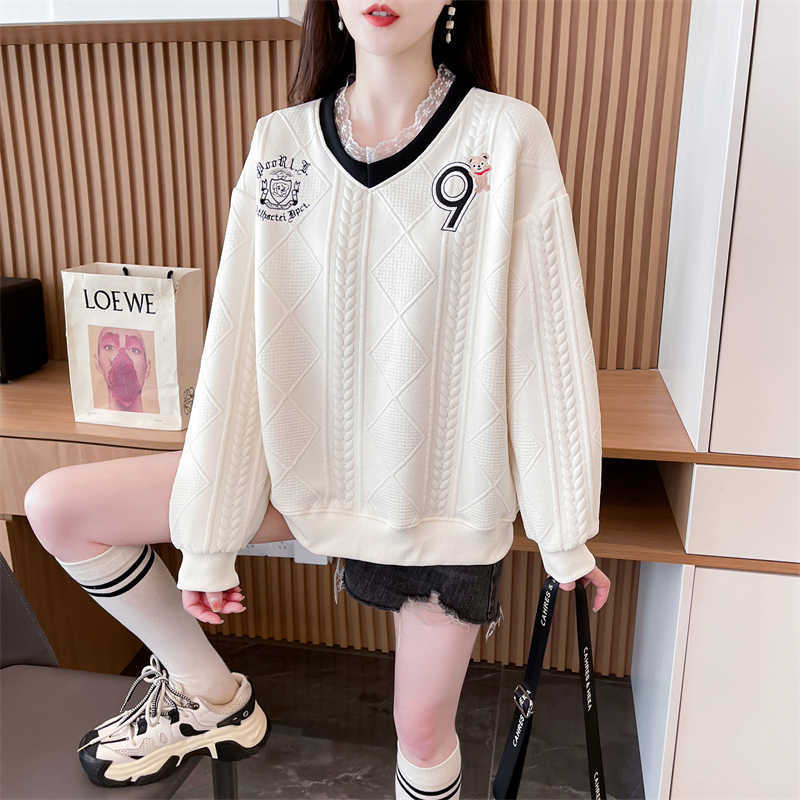 好感度UP 切り替え スタイルアップ レイヤード風 全3色 パーカーE-9665