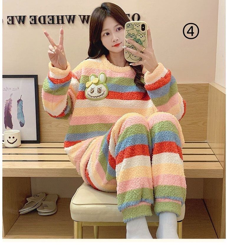 トレンドアイテム 存在感抜群 肌触り抜群 ６種選択 サンゴフリース パジャマ E-12177