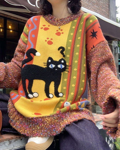 話題沸騰中 大人可愛い 海外トレンド 柔らかくて優しい印象 ニットセーターE-9762