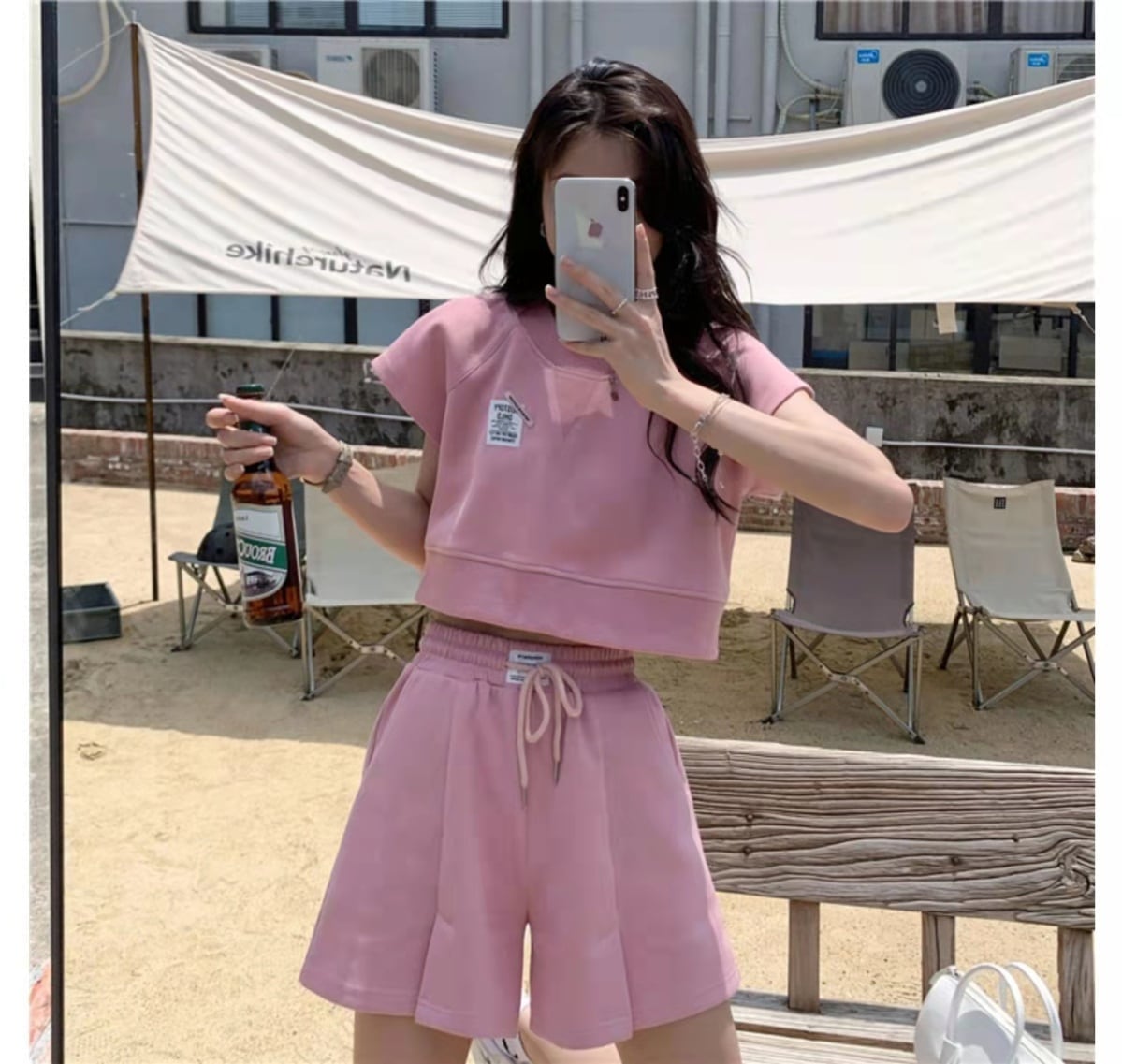 流行新作 美人度アップ 目を奪われる カジュアル 半袖Ｔシャツⅹパンツセット全2色E-9104