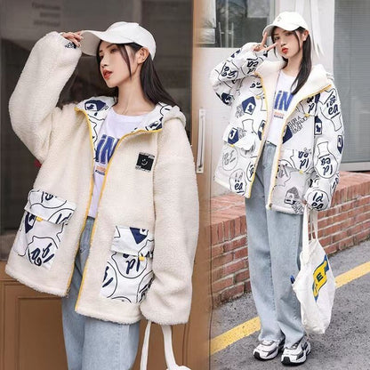 【リバーシブル】大好評 ラムスキン ファッション コートE-5625