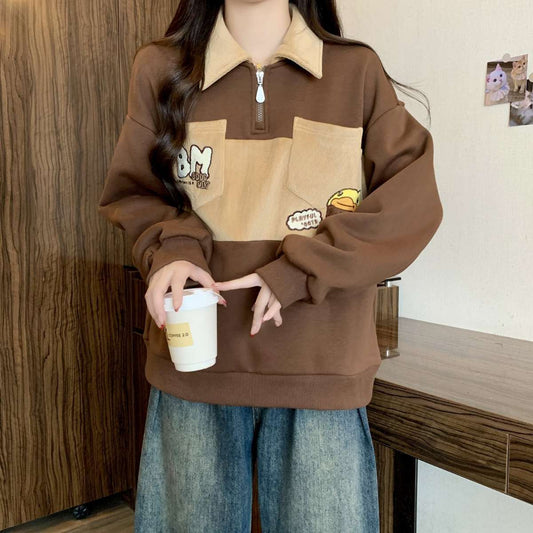 好感度UP オシャレデザイン 都市ファッショ スウェットE-10328