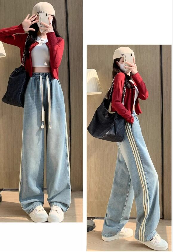 スタイルアップ カジュアル 肌触り抜群 デニム ジョガーパンツ E-9590