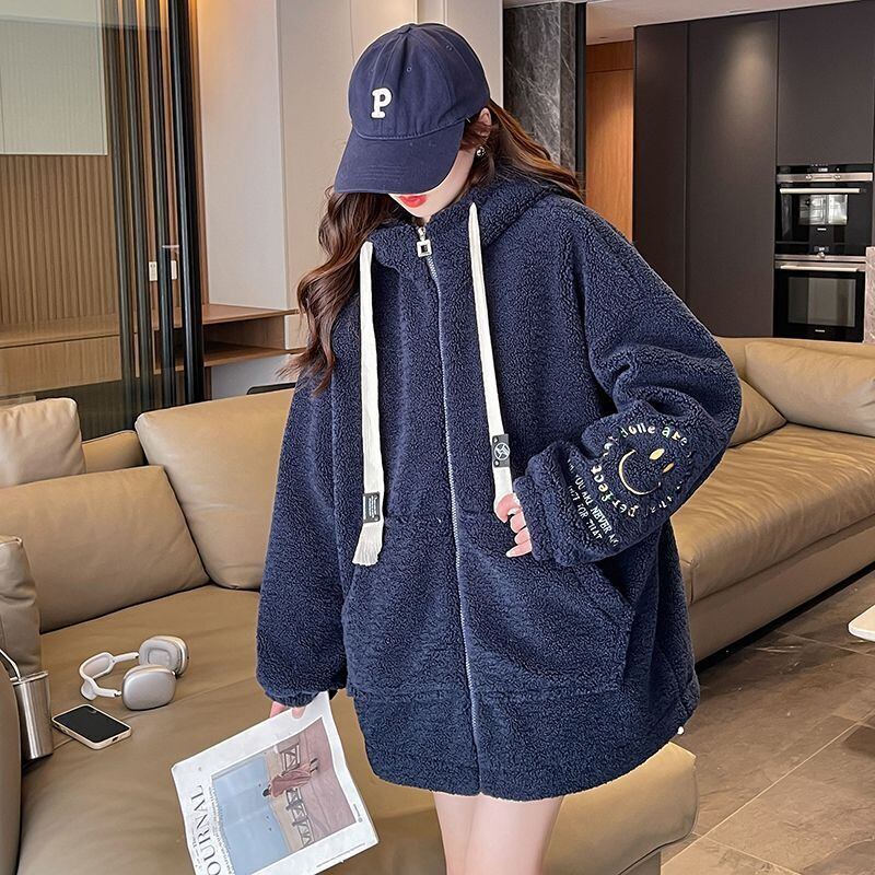 売り切れ必至 カジュアル 定番シンプル 2色選択 ラムフリース コート ボアジャケットE-9805