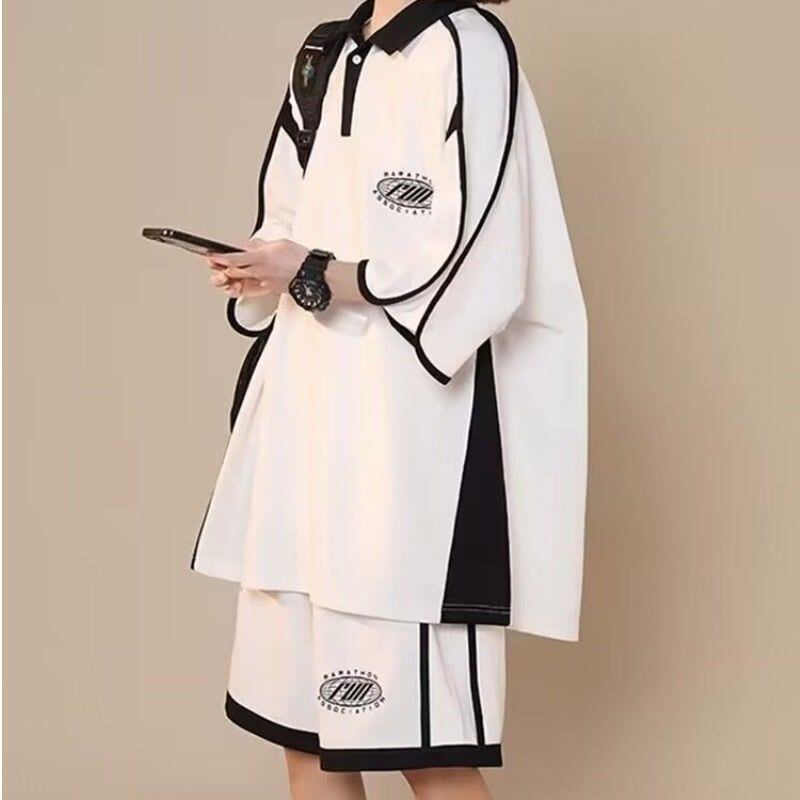 定番シンプル 半袖Ｔシャツⅹパンツセット 絶対流行 男女兼用E-6538