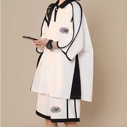 定番シンプル 半袖Ｔシャツⅹパンツセット 絶対流行 男女兼用E-6538