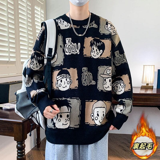 【裏起毛】存在感抜群 韓国風ファッション トレンドアイテム カジュアル 3色選択 男女兼用 スウェットE-10369