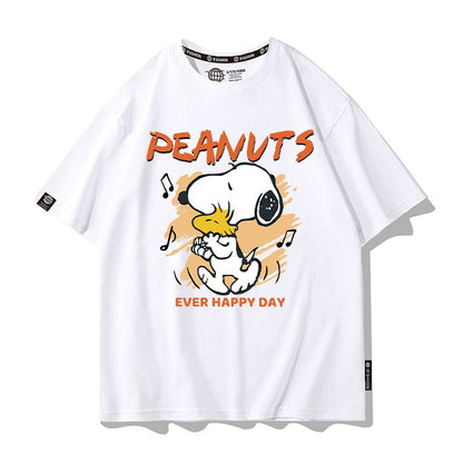 男女兼用 プリント カジュアル 半袖 Tシャツ E-13273