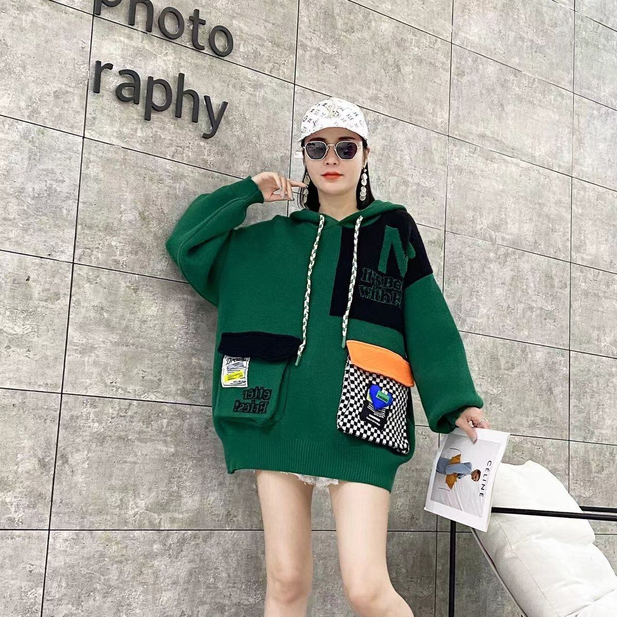 早い者勝ち 個性派 ファッション キュート 長袖 セーターE-10101