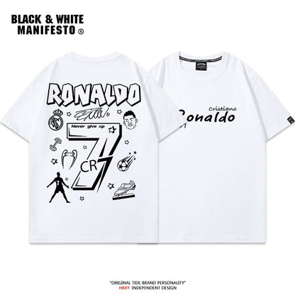 早い者勝ち 絶対欲しい  おすすめ プリントロゴ 半袖 Tシャツ-A2477