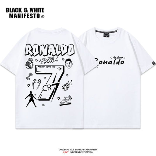 早い者勝ち 絶対欲しい  おすすめ プリントロゴ 半袖 Tシャツ-A2477