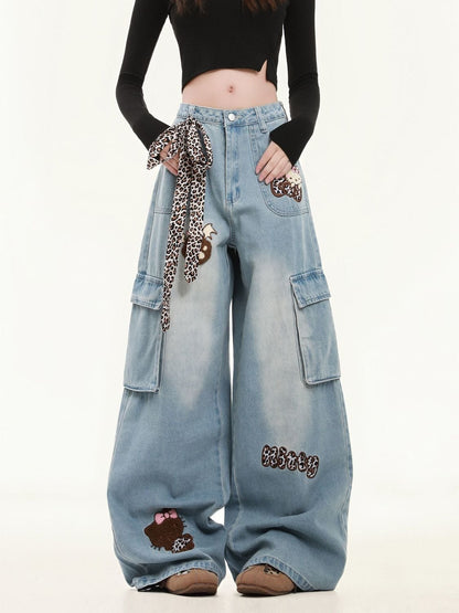 着回し力抜群 売り切れ必至 プラスベルベット 2色選択 デニム ワイドパンツE-12349