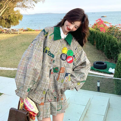 売り切れ必至 ジャージ+ カジュアル 短いスカート セットアップ E-10776