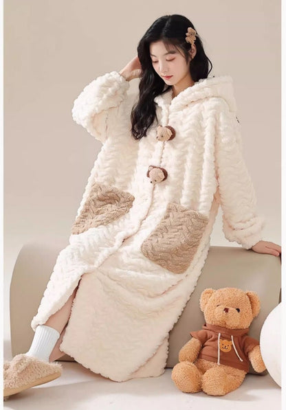 好感度UP コーラルベルベットパジャマ女性冬プラスベルベットと厚みのある スタイルアップ 6種選択 パジャマE-9692