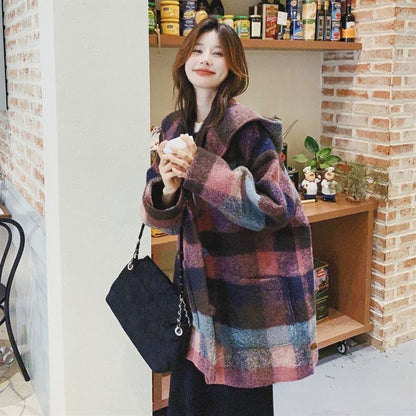 柔らかくて優しい印象 ラムフリース カジュアル コート ボアジャケットE-10140