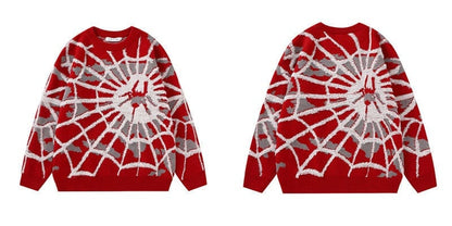 おしゃれ度アップビッグ刺?ロゴゆったりニットセーター全2色   E-4572