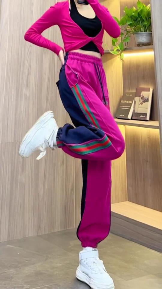 絶対欲しい 切り替え 個性的なデザイン 5色選択 スポーツスウェットパンツE-9824