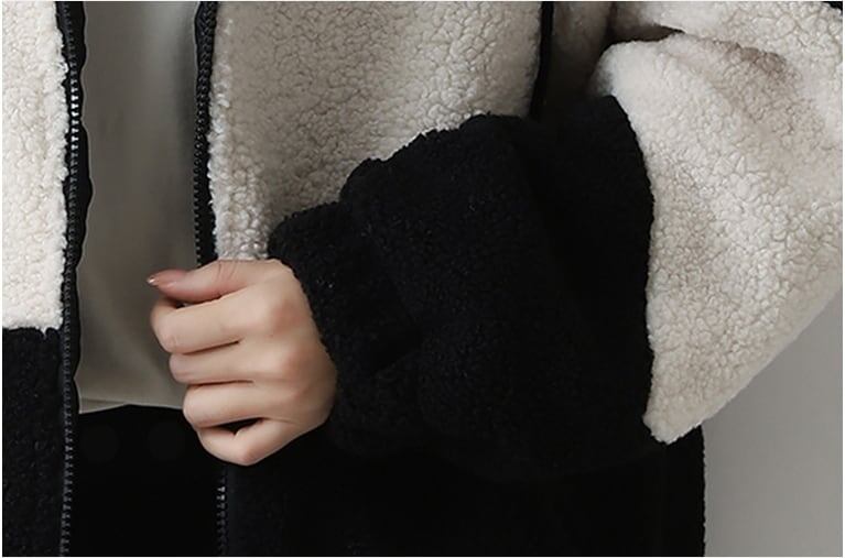 数量限定  カジュアル ファッションラムスキンコートE-5529