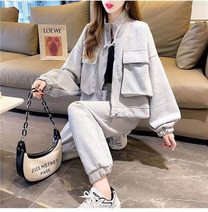 今季マストバイ 着心地良い 定番シンプル 3色選択 トップス+パンツセット E-9497