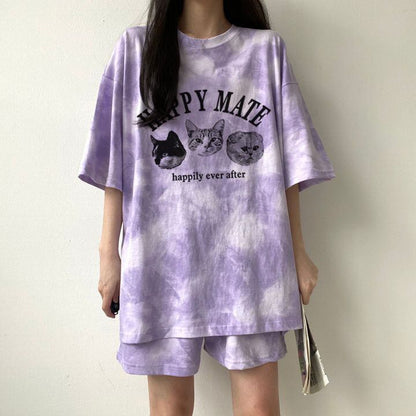 超人気 着心地良い どんな体型にも適合 カジュアル 全5色 半袖 Tシャツ ショートパンツ セットアップ E-9268