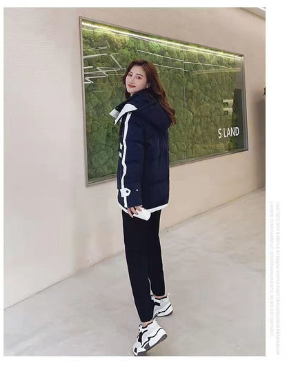 大活躍 オシャレ 都市ファッショ デザイン 気質アップ 切り替え ダウンジャケット E-9871