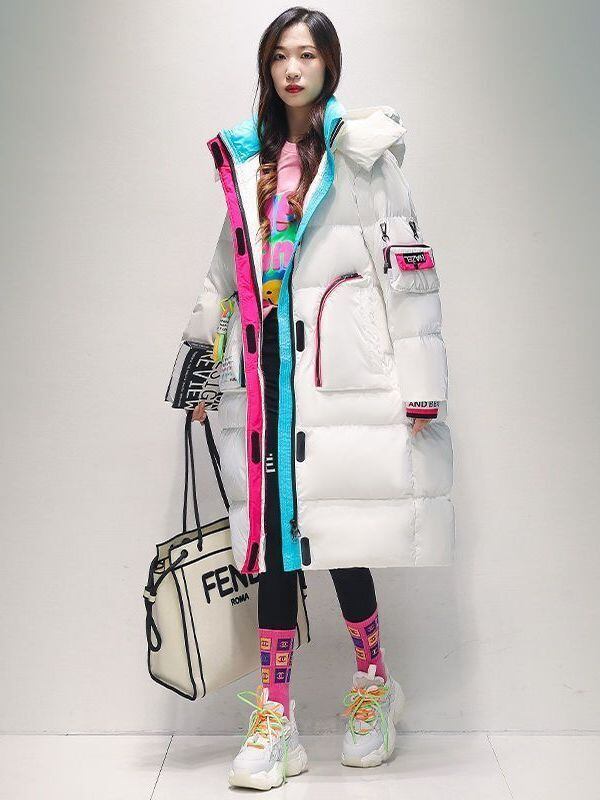 主役級 スタイルアップ ファッション フード付きジッパーコート E-10316