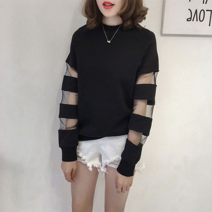 【人気商品再入荷】合わせやすい ラウンドネック デイリー 無地 切り替え スウェット パーカーE-2128